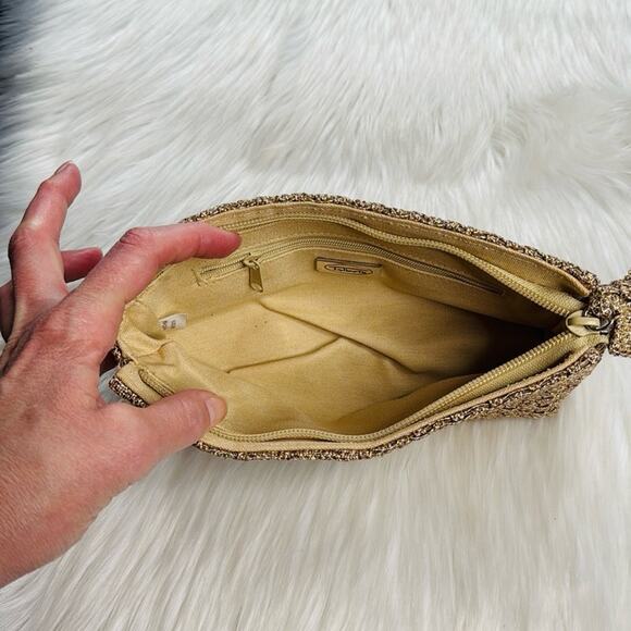 Talbots Gold Shimmer Textured Clutch - Picture 7 of 7